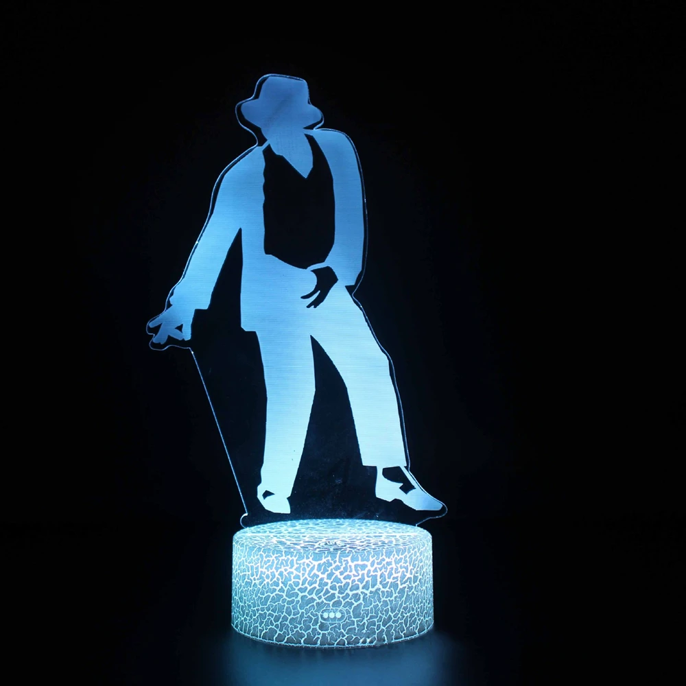 Jackson Dance Night Light For Home Bedroom Night Lamp Usb Light Decor for Room Lights Decorative Luminaires Valentines Day Gift