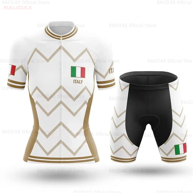 Italy Woman Cycling Set Summer 2021 New Bicycle Clothing Breathable Team Mountain Cycling Clothes Suits Ropa Ciclismo Sport Wear