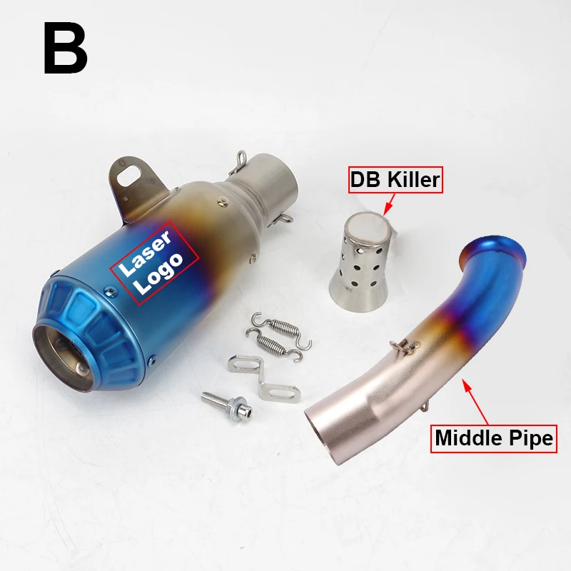 Slip-On dla KTM Duke RC 125/250/390 2017 2018 środkowe łącze wydechowe tłumik rurowy ucieczka Moto Adapter wymienny DB Killer