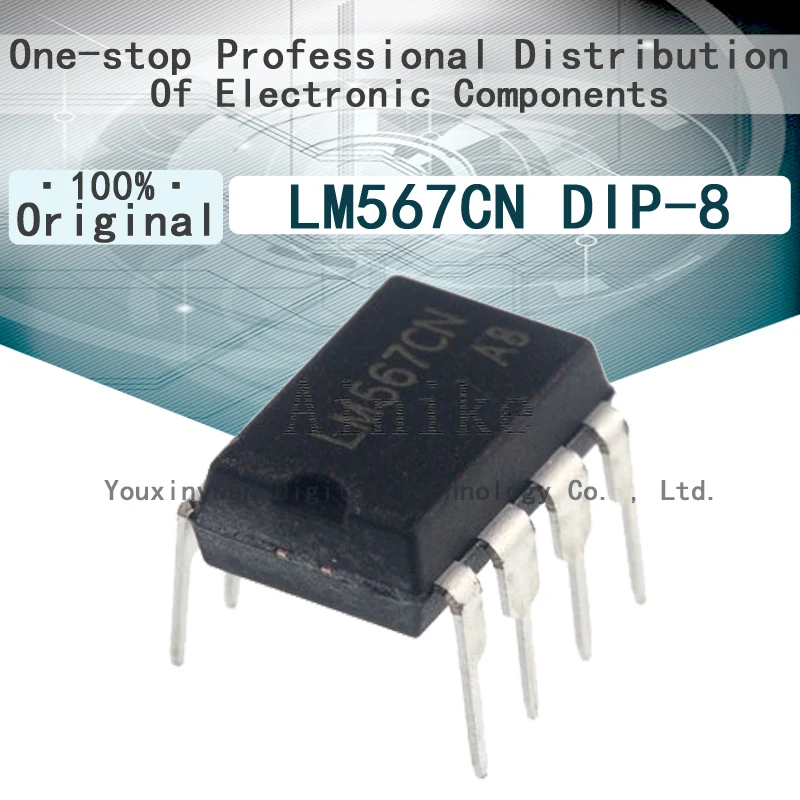 

10Pcs New Original LM567CN LM567 DIP-8 Interface - Telecom/voice decoder chip IC