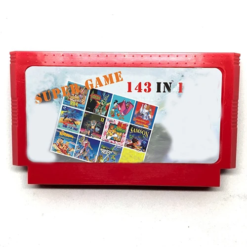 143 in 1 60 Pin Cartridge for 8 Bit Video Game Console with Earthbound Fantasy 1 2 3 Mega Man  Series little Samson