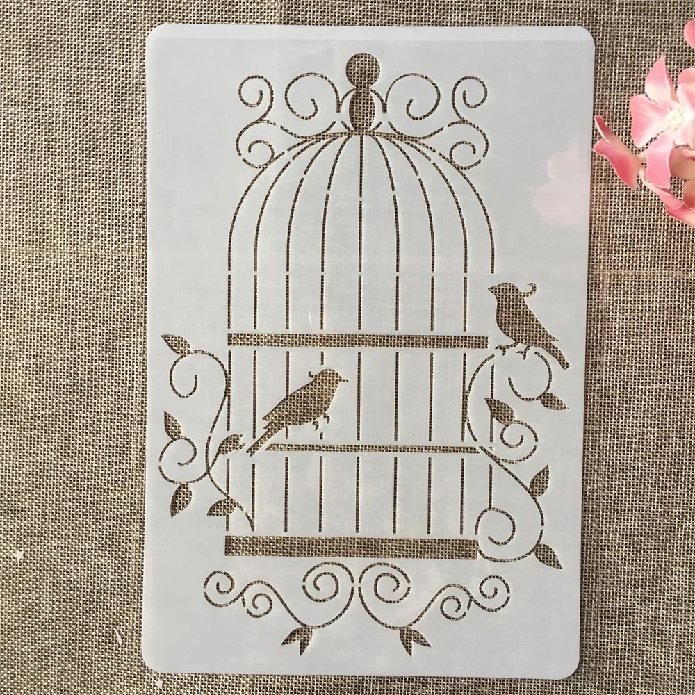 26*17cm Bird Cage DIY Layering Stencils Wall Painting Scrapbook Coloring Embossing Album Decorative Template