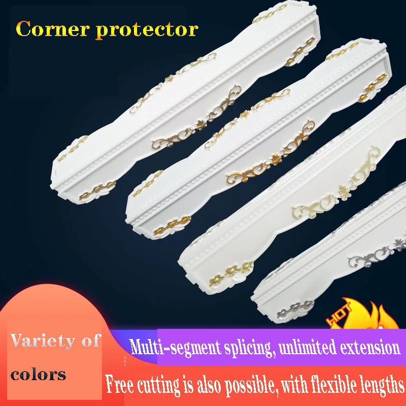 European-style 3D pattern bumper corner protector corner protection sticker non-perforated living room corner protection decorat