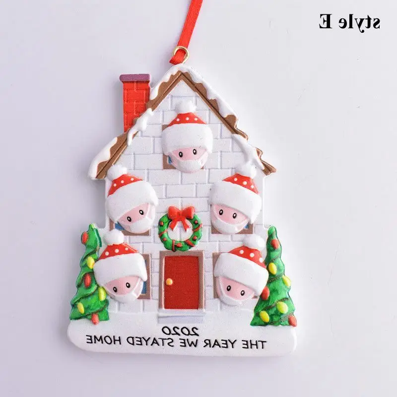 New Christmas Tree Ornament Party Decoration Gift with Marker Pen Personalized Family Ornament Distancing Snowman Pendant