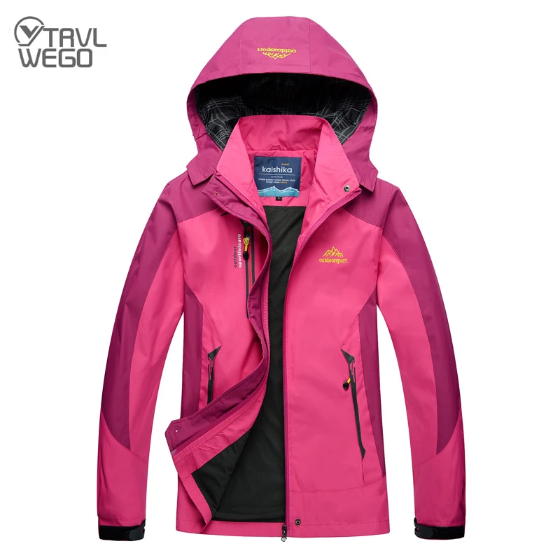 TRVLWEGO Woman Autumn Trekking Hiking Jacket Fishing Outdoor Coat Sports Spring Waterproof Windbreaker Travel Working Clothes