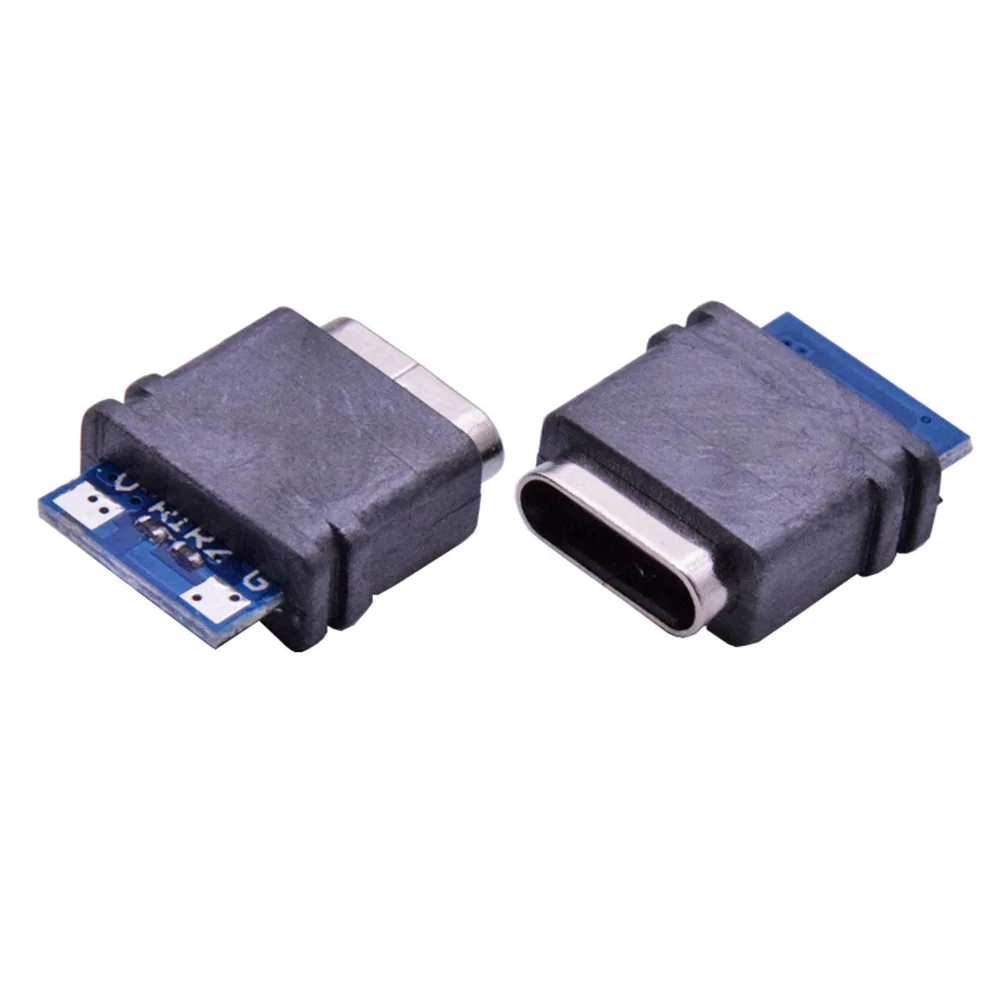 5-50 pz USB 3.1 tipo C connettore di tipo C impermeabile 16pin 5A presa femmina doppio resistore 5.1K supporto ricarica e scarica