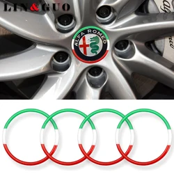 4pcs Car Wheel hub center decorative stickers fit for alfa romeo 159 147 156 giulietta 147 159 mito accessories