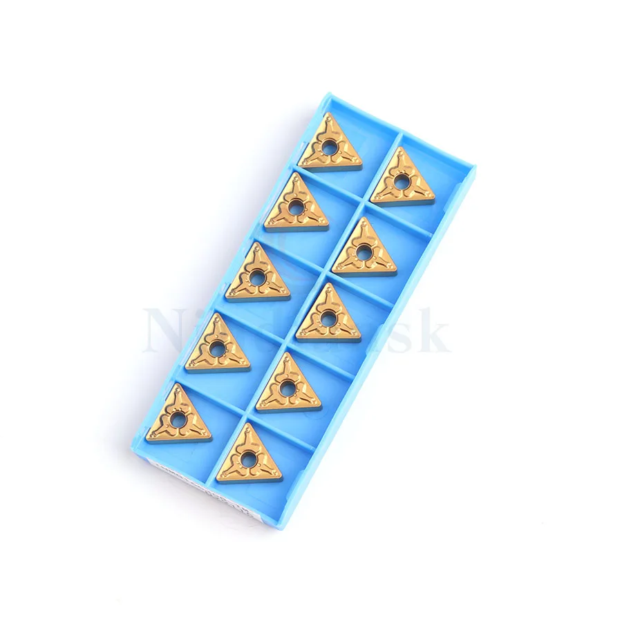 10 pz TNMG160404-TM TNMG160408- TM LF9018 inserti in metallo duro resistente all'usura di alta qualità utensili per tornio in metallo CNC lame per tornitura