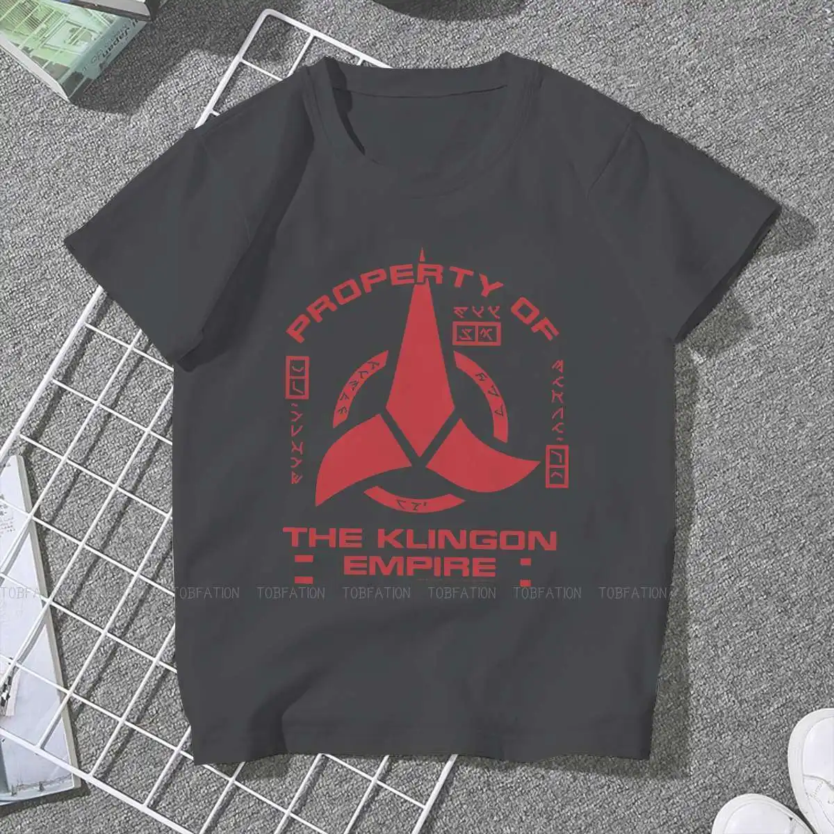 Discovery Property Of Klingon Empire Red Women Clothing  Graphic Print Female Tshirts Loose Tops Tee Kawaii Girls Streetwear