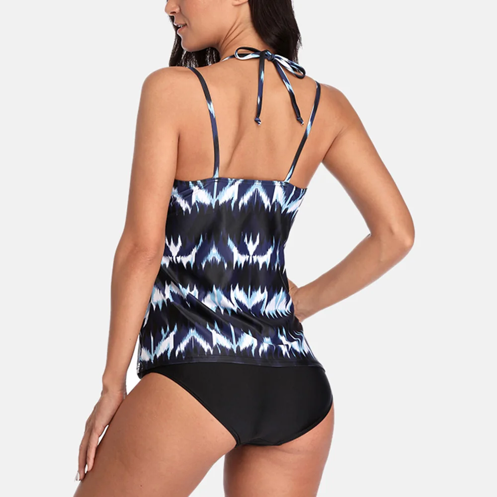 Charmo Swimwear Tankini Set Women Swimsuit Vintage Tied Bikini Bathing Suit Beach Wear