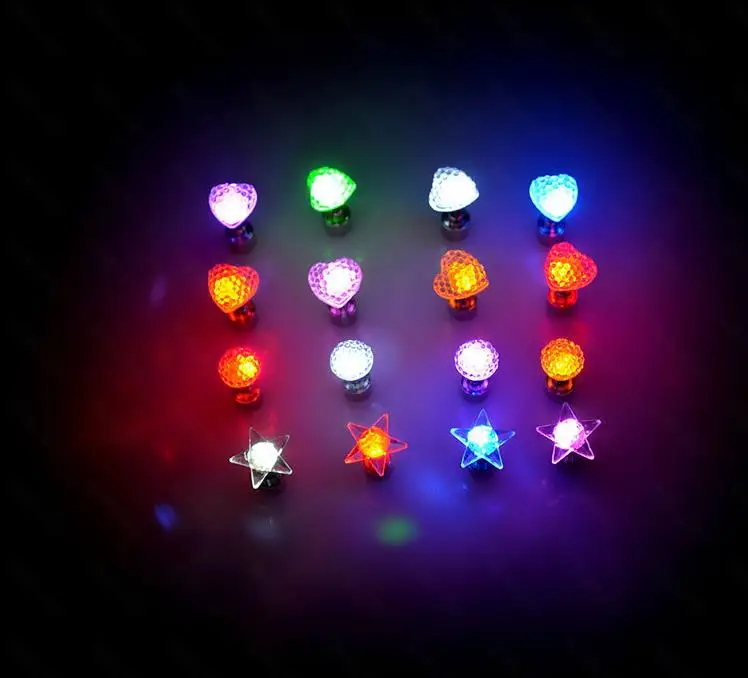 Glow Earring Unisex Light Up LED Bling Ear Studs Earrings Xmas Club KTV Wine Bar Dance Party Grand Event Accessory bag filler SN