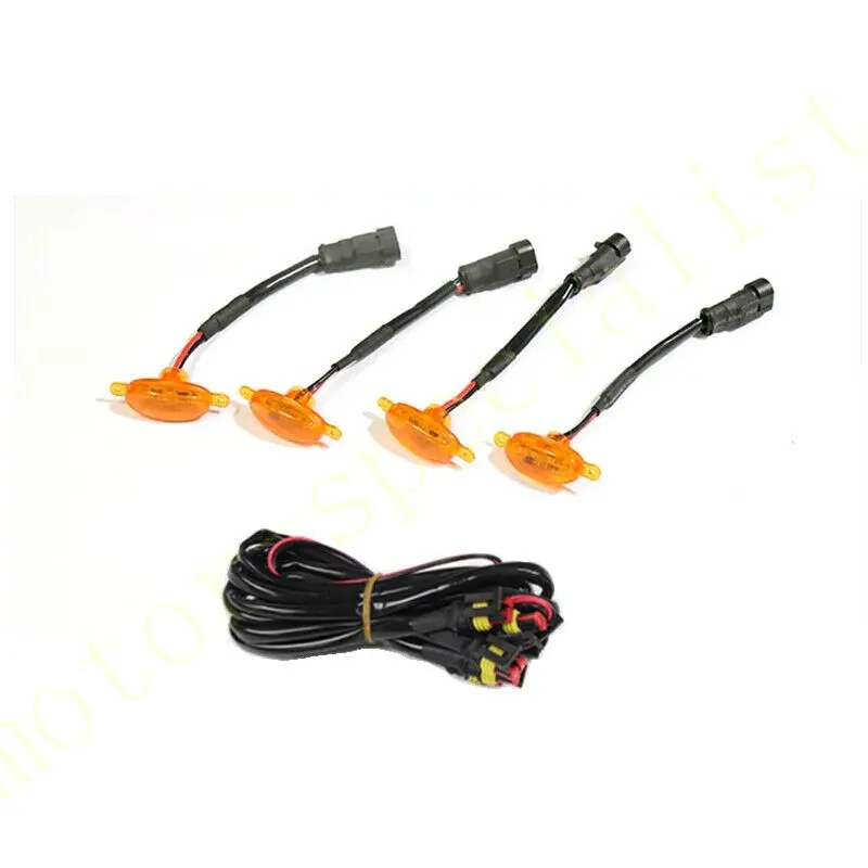 LED Car Front Grille LED Amber Light Raptor Style Light Kit Decor W/ Wire Speed 4Pcs For Mazda CX-9 2019-2021