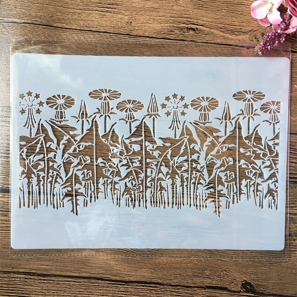 A4 29*21cm Sunflower Farmland DIY Layering Stencils Wall Painting Scrapbook Coloring Embossing Album Decorative Template