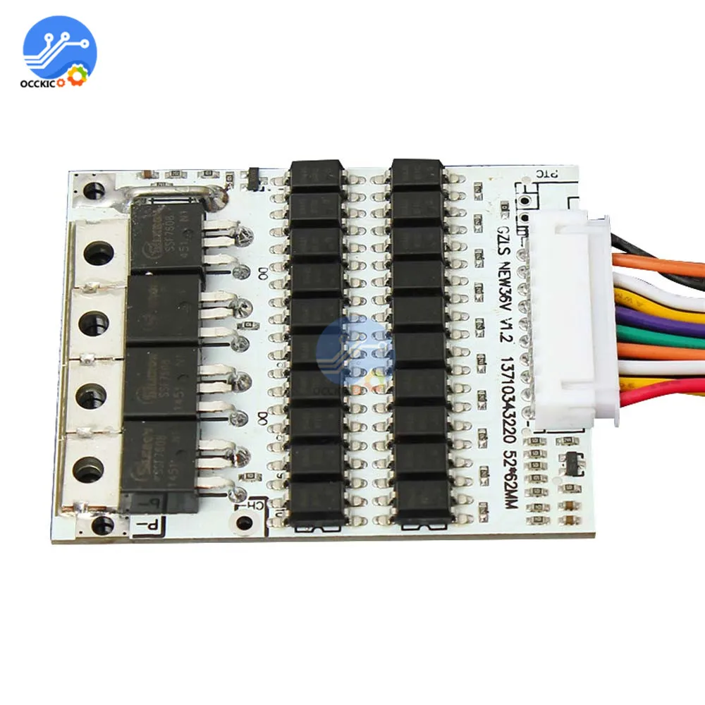 Bms 10S litowo-jonowy litowo 18650 tablica zabezpieczająca baterię 40A 36V 18650 zabezpieczenie akumulatora płytka drukowana Balancer equalizer