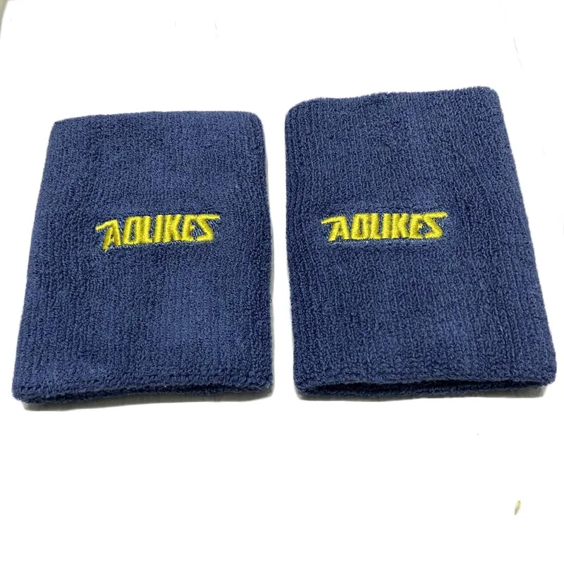 1Pair 4.3×3.1 Inch Cotton Tennis Wristband Sport Running Gym Yoga Wrist Sweat Band Fitness Volleyball Basketball Wrist Cuff Wrap