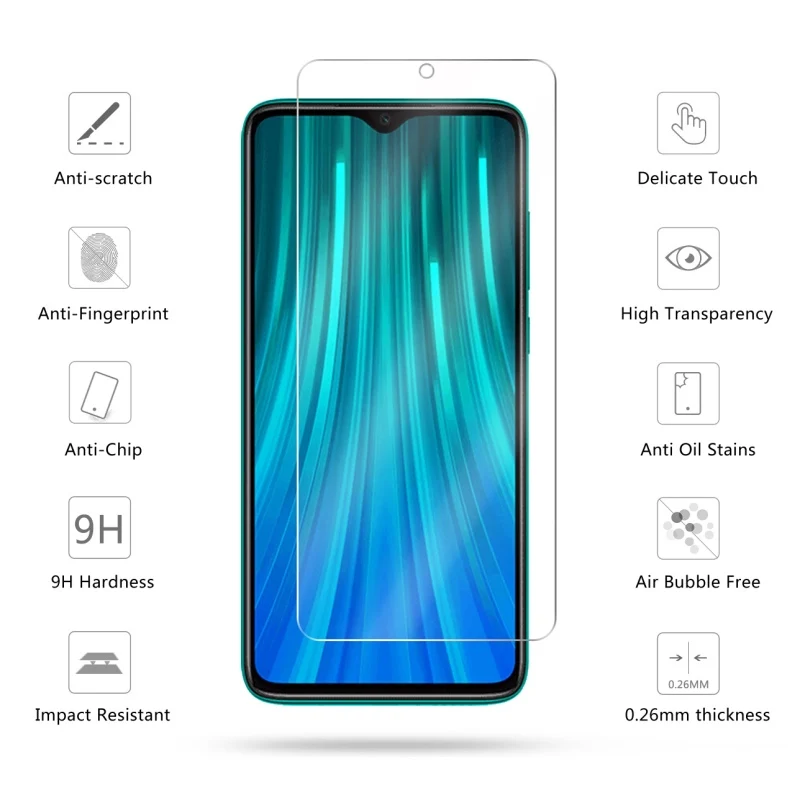 Screen Tempered glass on Redmi 8A 7A 7 8 K20 Pro screen protector Protective cover for xiaom redmi note 7 8 note8 Pro glass