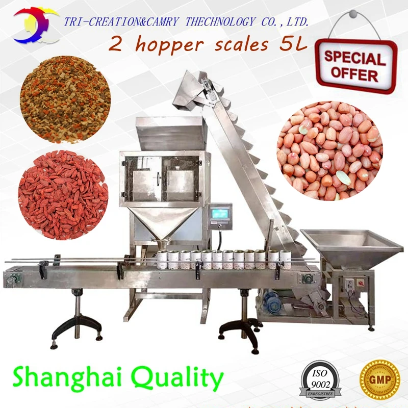 grain filling machine,beans,seeds,nut weight filling machine,2 hopper scales 2kg packing machine CE