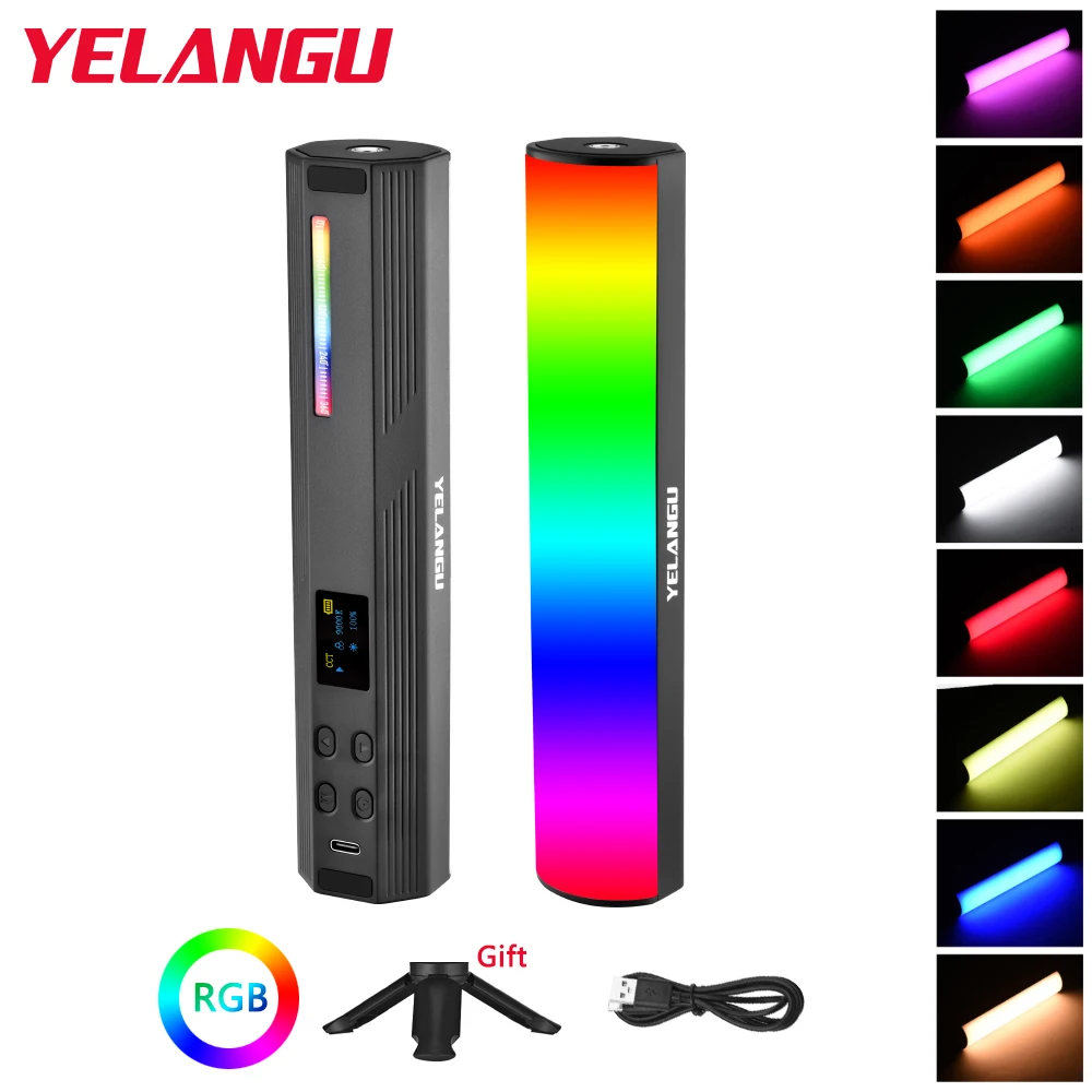 Mini Handheld LED Light Stick Tube Stick RGB Photography Light 2500-9000K Magnet Photographic Lighting for Video Vlog Fill Light