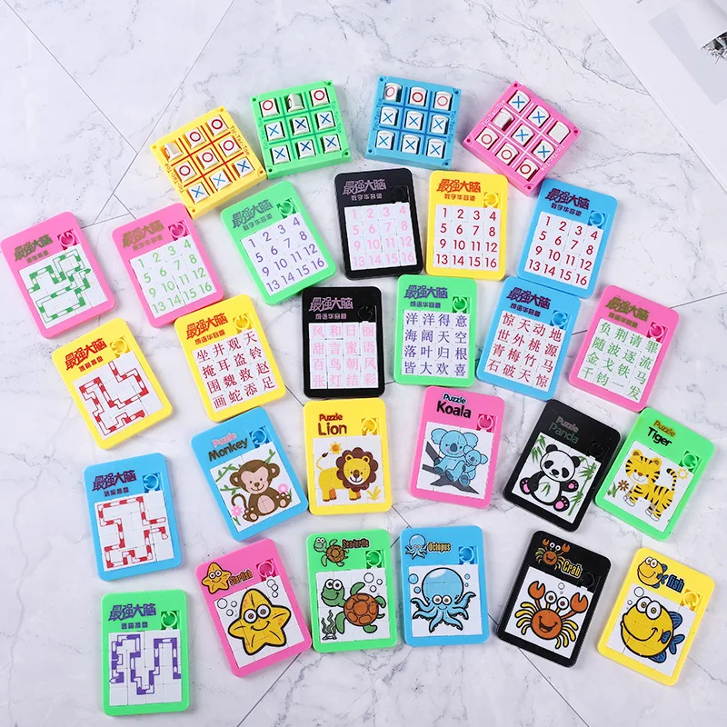 1PC Early Educational Toy Developing for Children Jigsaw Digital Number Cartoon Animal Puzzle Game Toys