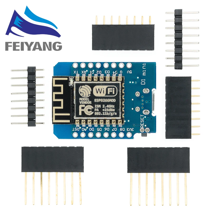 WeMos D1 Mini Pro V3.0 NodeMcu 4MB/16MB bytes Lua WIFI Internet of Things Development board based ESP8266 CH340G Nodemcu V2