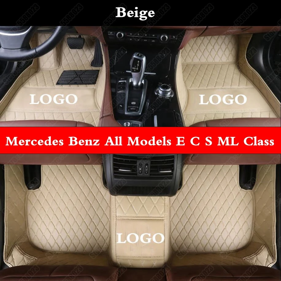 Car Floor Mats for Mercedes Benz All Models E C ML GLK GLA GLE GL S R A B CLK SLK CLA CLS G GLS GLC Class Sedan Foot Mat Pad Rug