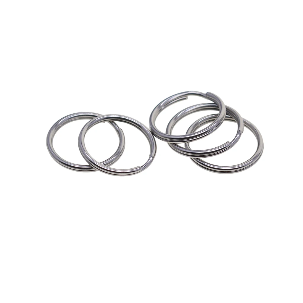 lot of 100 mini small  0.6 inch 15mm 304 Stainless steel round Circle Split Key Ringskeyrings   keyring keychains DIY fishing