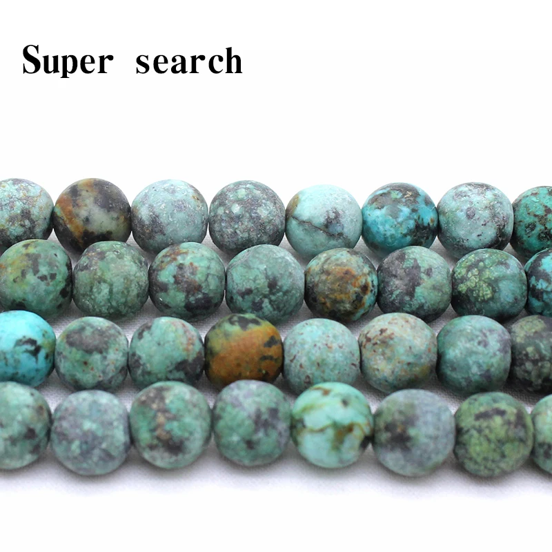 Bracelet beads Dull Polish Matte African Turquoises Howlite Stone Beads for Jewelry Making 4-10mm Natural Stone Round Beads