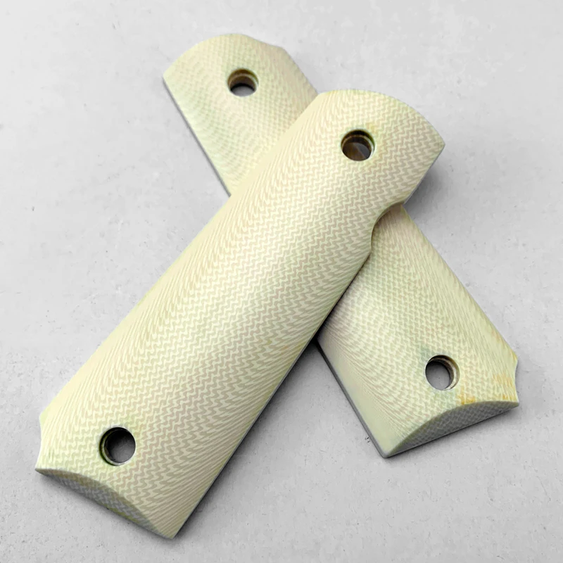 1Pair 1911 Grips Lmitation Ivory Handle Patch Custom Non-slip Scales Patches For CNC 1911 Handle Grips