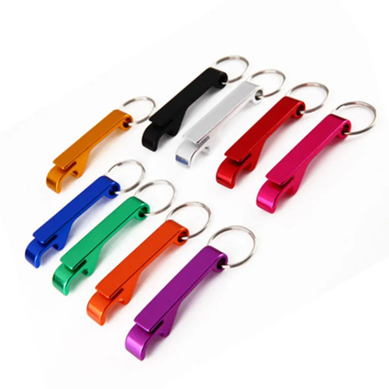 Wholesale Portable Beer Bottle Opener Keychain Mini Pocket Aluminum Alloy Beverage Beer Bottle Opener Wedding Party Favor Gifts