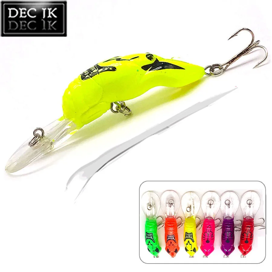 Bent Minnow Crankbaits Señuelos de Pesca/aparejos cebos biónicos realistas Crayfish Wobbler para curricán/Lucio/pez cebo Artificial
