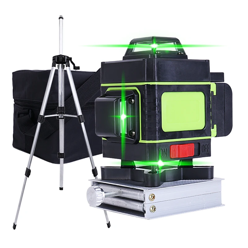 Laser Level 360 Self-leveling Nivel Laser Level Instrument 3D 4D Tape Measure Construction Tool Vertical&Horizontal Green Lasers