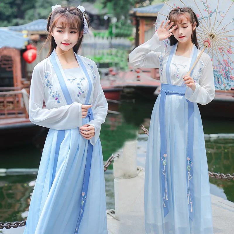 

Традиционный костюм Hanfu в китайском стиле, для выступлений, для народных танцев