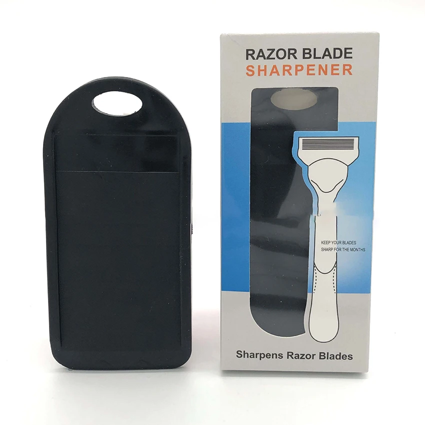 Razor Blades Sharpener, Shaver Blade Sharpener Cleaner Pad, Shaving Razor Blade Care Cleaning Tool for Extend Life, Black 