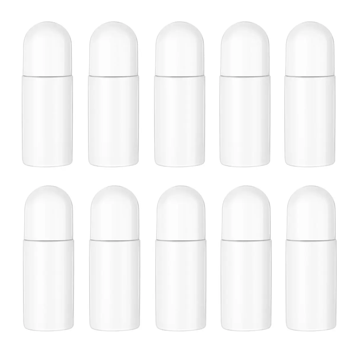 10pcs Empty Plastic White Refillable Perfume Roll On Essence Makeup Boxssss 30ml For Essential Oils Leak-Proof Deodorant