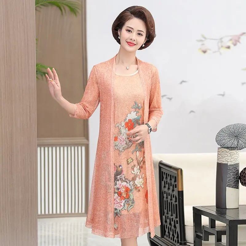 2021new summer cotton linen 2 piece set dress cardigan women 4xl 5xl party midi dresses elegant vintage robe femme