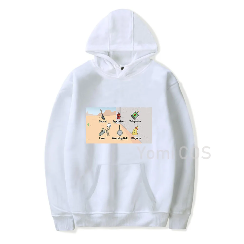 Game The Henry Stickmin Collection Men Women Loose Hooded Sweater Fashion Teenager Hiphop Casual Top Cute Printed Comfortable