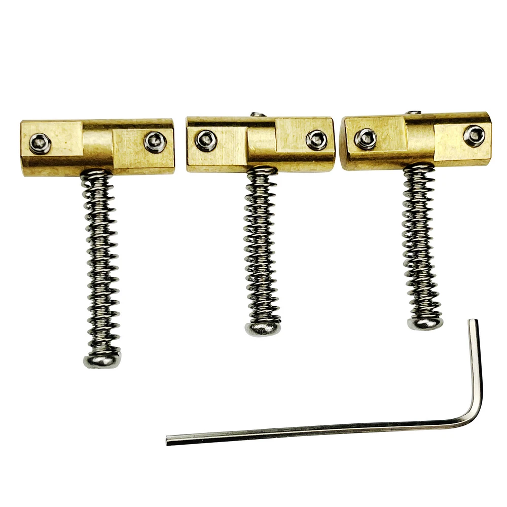 Wilkinson WTB 10.8mm Vintage style Compensated Brass Bridge Saddles for TL Electric Guitar Bridge (Set of 3)