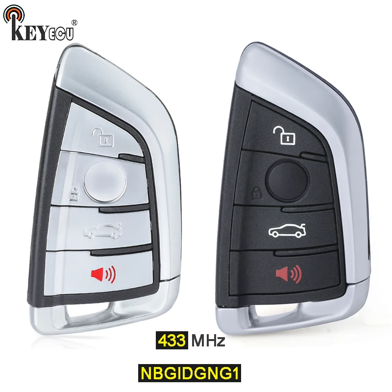 

KEYECU 433MHz ID49 FCC ID:NBGIDGNG1 Aftermarket / OEM Parts Smart Remote Car Key Fob for BMW X5 X6 2014-2019 Black or Silver