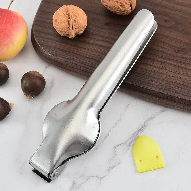 Multifunctional Stainless Steel Quick Nuts Cracker Kitchen Tools Chestnut Clip Walnut Pliers Metal Sheller Nut Opener Cutter