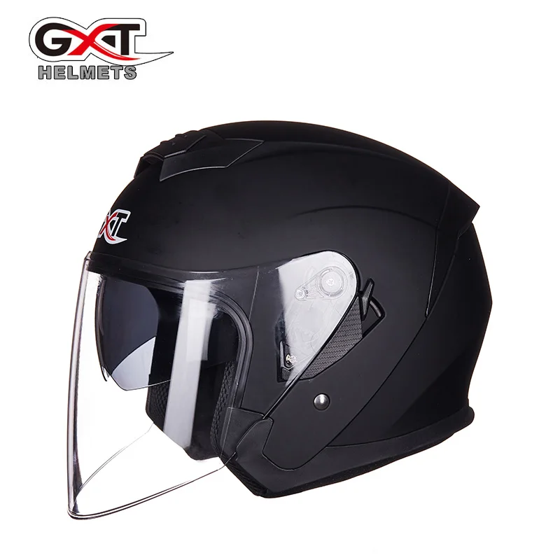 GXT Half Men Motorcycle Helmets Dual Lens Scooter Moto Helmet Open Face Helmet Moto capacete para motocicleta casco