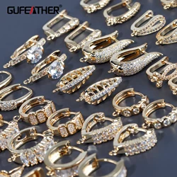 GUFEATHER M938, takı aksesuarları, toka kancaları, 18k altın kaplama, bakır, geçiş erişimi, nikel ücretsiz, takı yapımı bulgular, 10 adet/grup