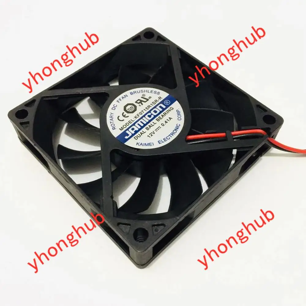 

Jamicon KF0715R1SR-R Server Cooling Fan DC 12V 0.41A 70x70x15mm 2-Wire