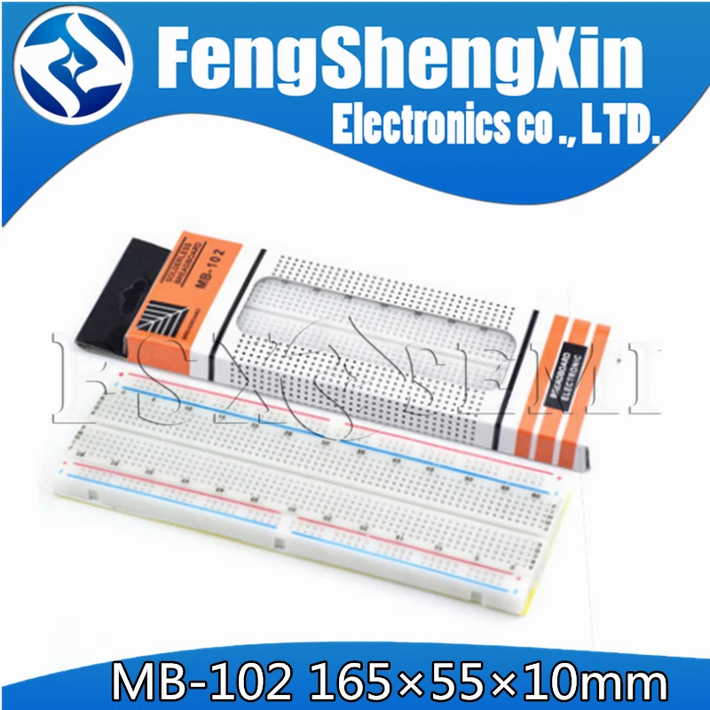 MB102 Prototype Breadboard For DIY KIT MB-102 Protoboard PCB Board BreadBoard 165×55×10mm 830Hole Solderless Universal Prototype