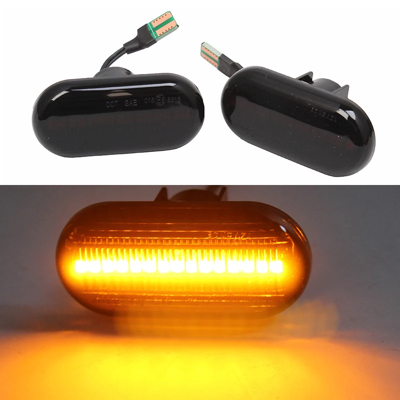 

For Renault Clio1 2 Megane KANGOO ESPACE Dacia Duster Dokker Lodgy Smart Fortwo 453 LED Dynamic Side Beacon Turn Signal Flash 2p