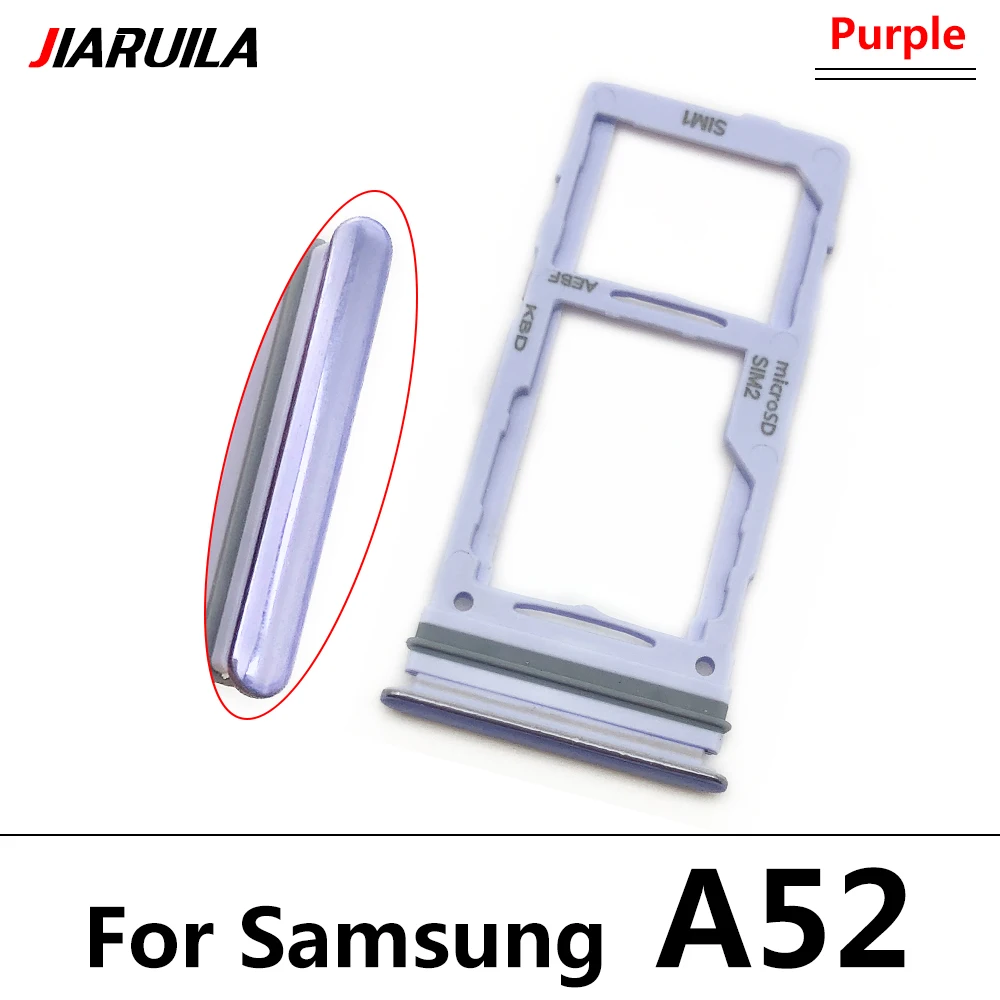 Sim SD Card Tray For Samsung A32 4G A52 A72 Phone SIM Chip Holder Slot Adapter Drawer Part With Repair Part