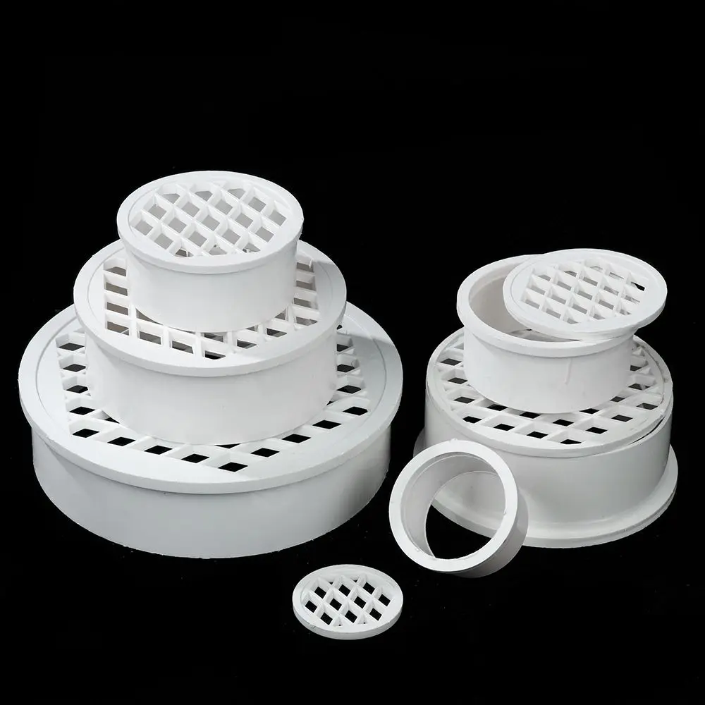 2/5Pcs Durable Anti-blocking Drainage Plumbing Fitting Rain Pipe Cap Simple Floor Drain Balcony Drainage Cover Tube Filter Net