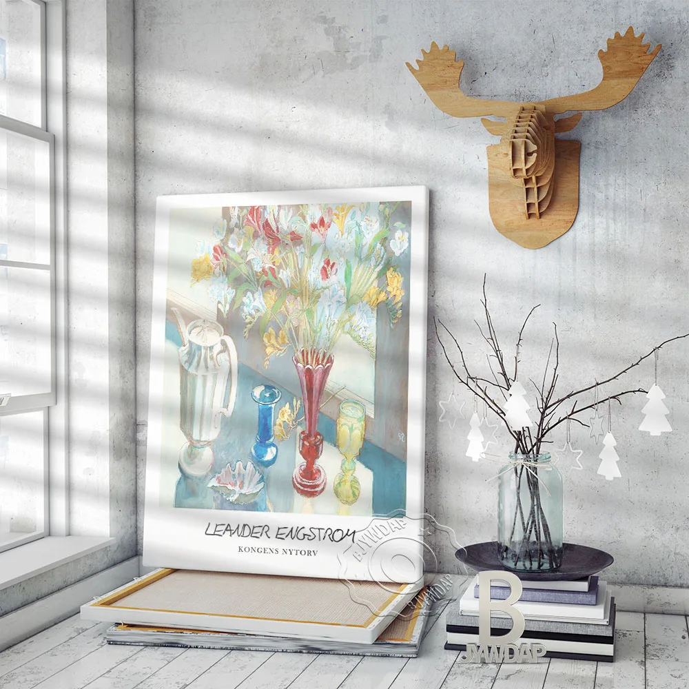 Retro Leander Engstrom Poster Colorful Wilderness Scenes Art Prints Sweden Painter Exhibition Poster Home Kids Room Decor Gift