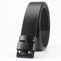 Men's Genuine Cowhide Leather Belt without Buckle DIY Belt Accessories High Quality Wild Belts