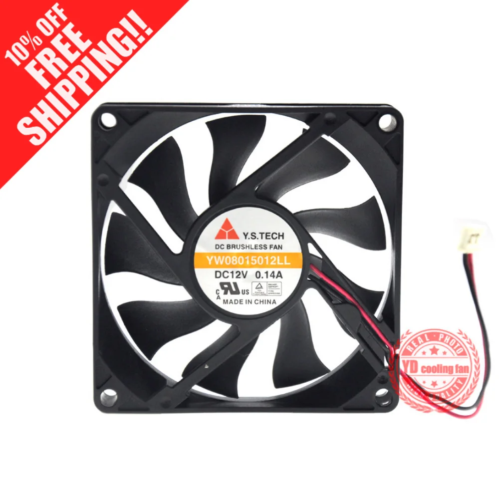 

NEW Y.S.TECH YW08015012LL silence 8015 8CM Ultra thin cooling fan