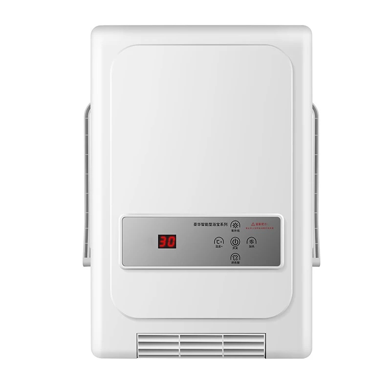 مسخن الهواء اللمس الذكية حمام متعددة الوظائف الحائط سخان للحمام إزالة الرطوبة والملابس الجافة المضادة للبكتيريا